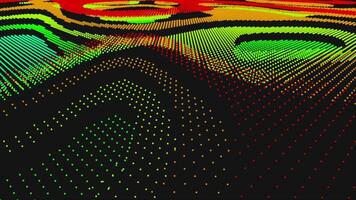 A computer generated image of a colorful landscape video