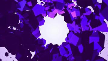 Broken purple abstract background with a hole in it video