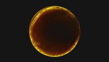 A circular object with a yellow glow video