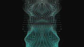A blue and green abstract design on a black background video