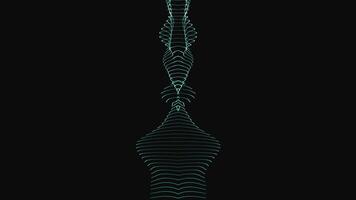 A black background with a blue line running through it video