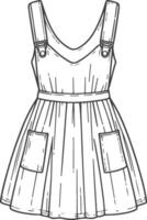 vintage inspired school uniform aesthetic simple shading clean lines fabric texture hints vector