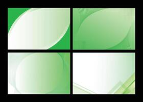 Green background set with white space vector