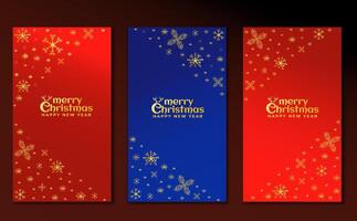 luxury elegant for stories collection for christmas editable template for greetings card and stories background template with red and blue gradient vector