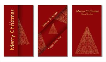 luxury elegant for stories collection for christmas editable template for greetings card and stories background template with red gradient vector
