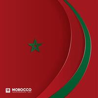 Background design with green red frame on the side. suitable for Morocco Independence Day vector