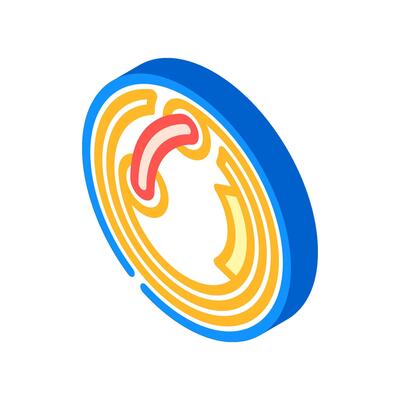 nfc tag isometric icon illustration