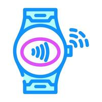 nfc smartwatch technology color icon illustration vector