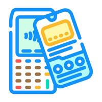 nfc payment app technology color icon illustration vector