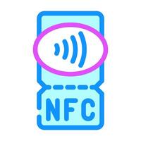 nfc symbol technology color icon illustration vector