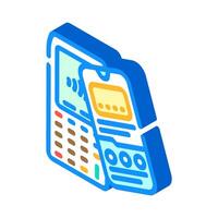 nfc payment app technology isometric icon illustration vector