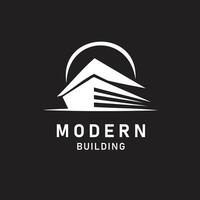 Building logo design template for construction with modern style concept vector