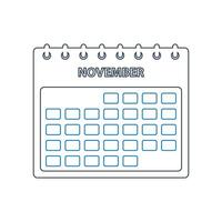 Calendar icon with a calendar on it vector