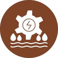Hydro Power Glyph Multi Circle Icon vector