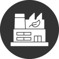 Green Factory Glyph Multi Circle Icon vector