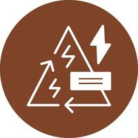Recycle Energy Glyph Multi Circle Icon vector