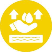 Save Water Glyph Multi Circle Icon vector