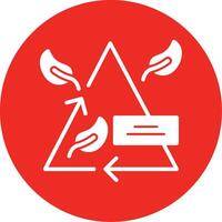 Zero Emission Glyph Multi Circle Icon vector