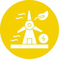 Windmill Glyph Multi Circle Icon vector