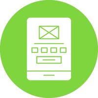 Low Fidelity Wireframe Glyph Multi Circle Icon vector