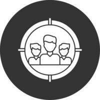 Focus Group Glyph Multi Circle Icon vector