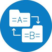 Ab Testing Glyph Multi Circle Icon vector
