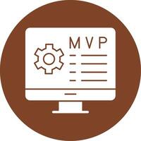 Minimum Viable Product Glyph Multi Circle Icon vector