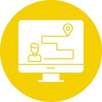 Customer Journey Map Glyph Multi Circle Icon vector