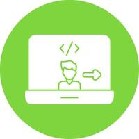End Users Glyph Multi Circle Icon vector