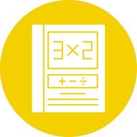 Maths Glyph Multi Circle Icon vector