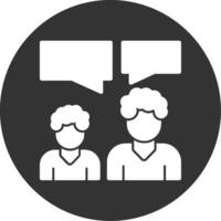 Discussion Glyph Multi Circle Icon vector