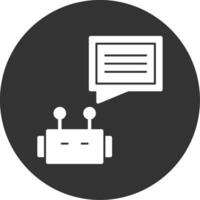 Chatbot Glyph Multi Circle Icon vector