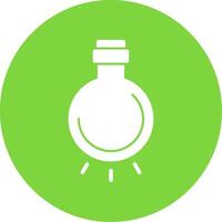 Light Bulb Glyph Multi Circle Icon vector