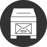 Mailbox Glyph Multi Circle Icon vector
