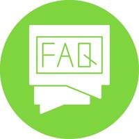 FAQ Glyph Multi Circle Icon vector