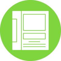 Dictionary Glyph Multi Circle Icon vector
