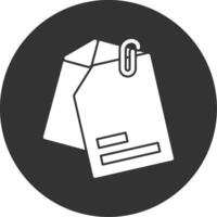 Attached File Glyph Multi Circle Icon vector