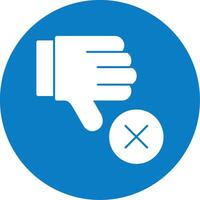 Dislike Glyph Multi Circle Icon vector