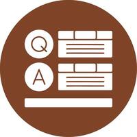 Question and Answer Glyph Multi Circle Icon vector