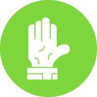 Raise Hand Glyph Multi Circle Icon vector