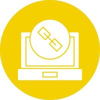 Link Glyph Multi Circle Icon vector