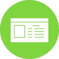 Id Card Glyph Multi Circle Icon vector