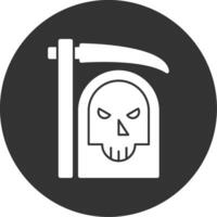Grim Reaper Glyph Multi Circle Icon vector