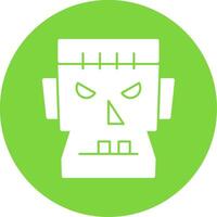 Frankenstein Glyph Multi Circle Icon vector