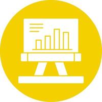Presentation Glyph Multi Circle Icon vector