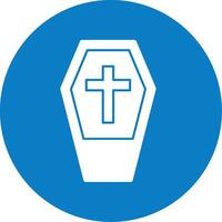 Coffin Glyph Multi Circle Icon vector