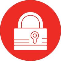 Padlock Glyph Multi Circle Icon vector