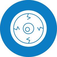 Scary Eyeball Glyph Multi Circle Icon vector