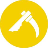 Scythe Glyph Multi Circle Icon vector