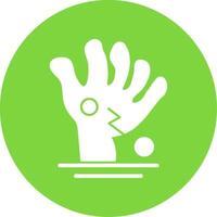 Scary Hand Glyph Multi Circle Icon vector
